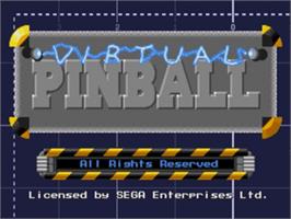 Title screen of Virtual Pinball on the Sega Nomad.