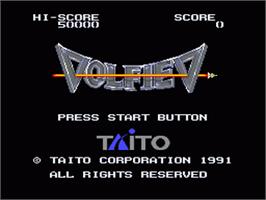 Title screen of Volfied on the Sega Nomad.