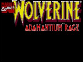 Title screen of Wolverine: Adamantium Rage on the Sega Nomad.