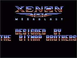 Title screen of Xenon 2: Megablast on the Sega Nomad.