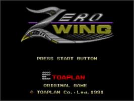 Title screen of Zero Wing on the Sega Nomad.