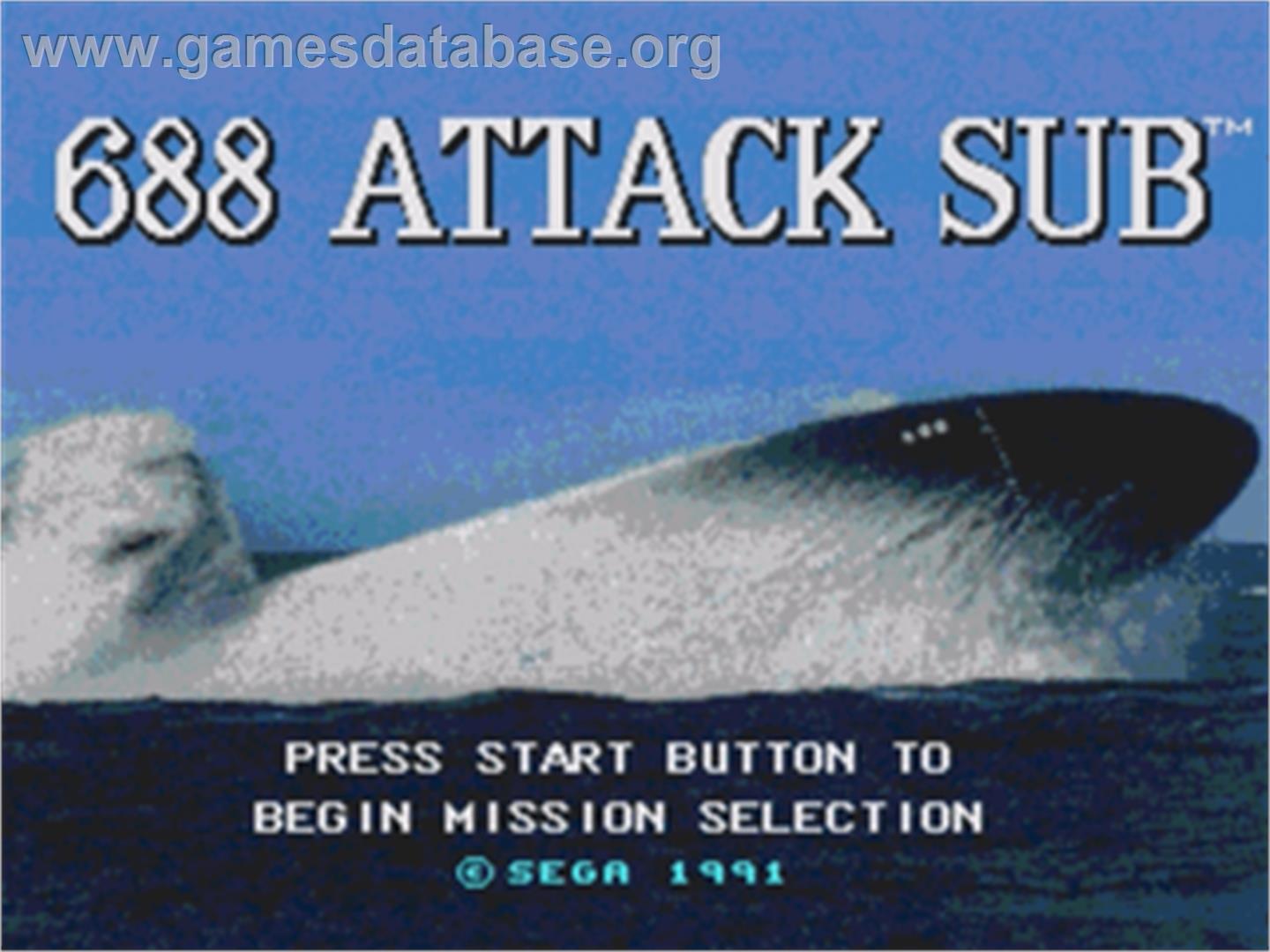 688 Attack Sub - Sega Nomad - Artwork - Title Screen