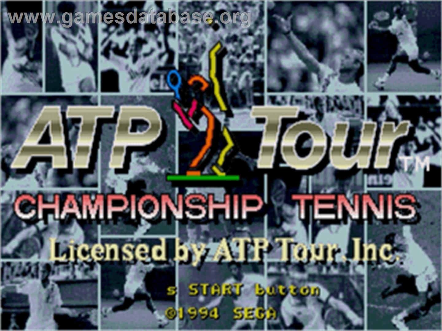 ATP Tour Championship Tennis - Sega Nomad - Artwork - Title Screen