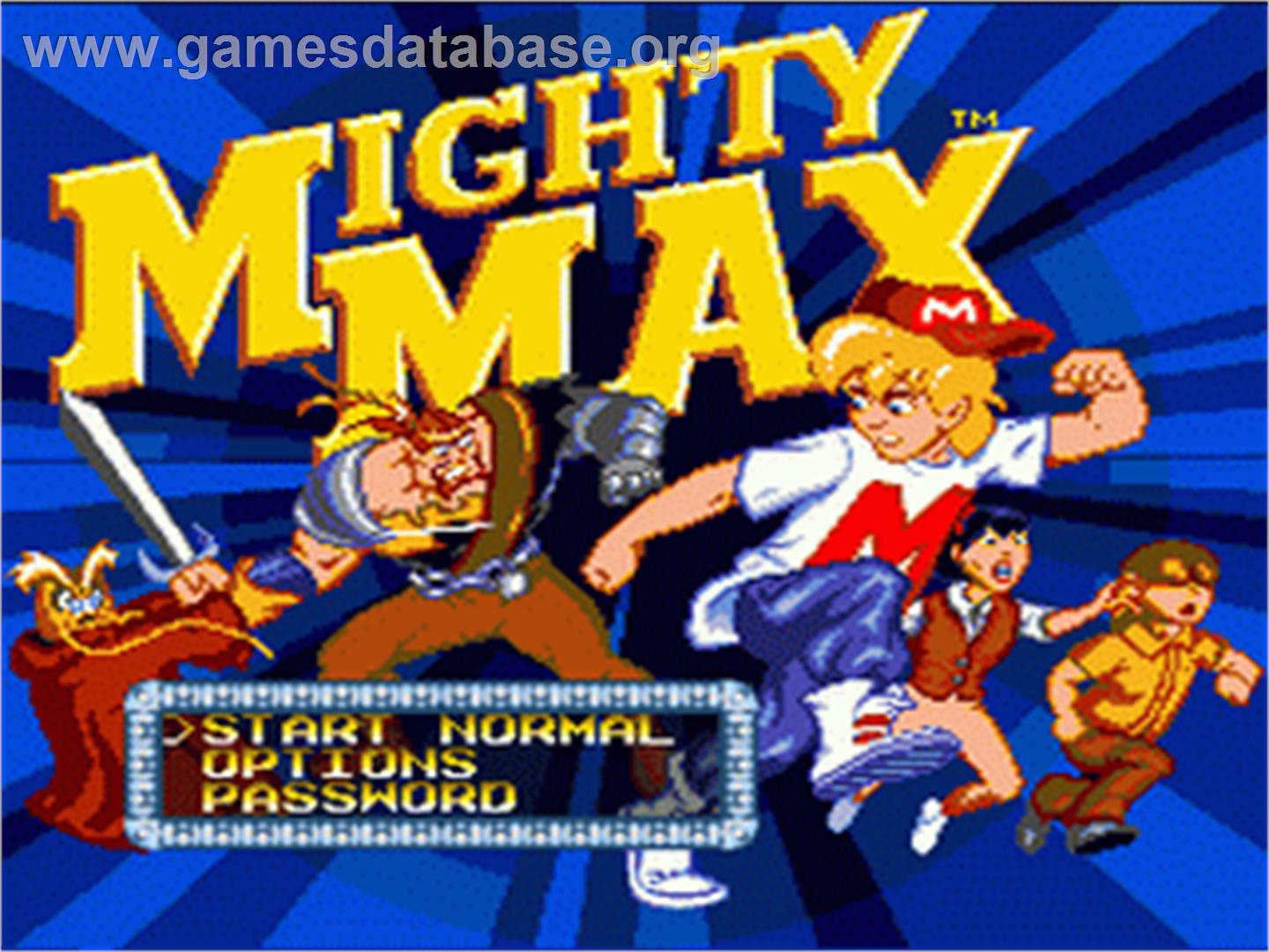 Adventures of Mighty Max, The - Sega Nomad - Artwork - Title Screen