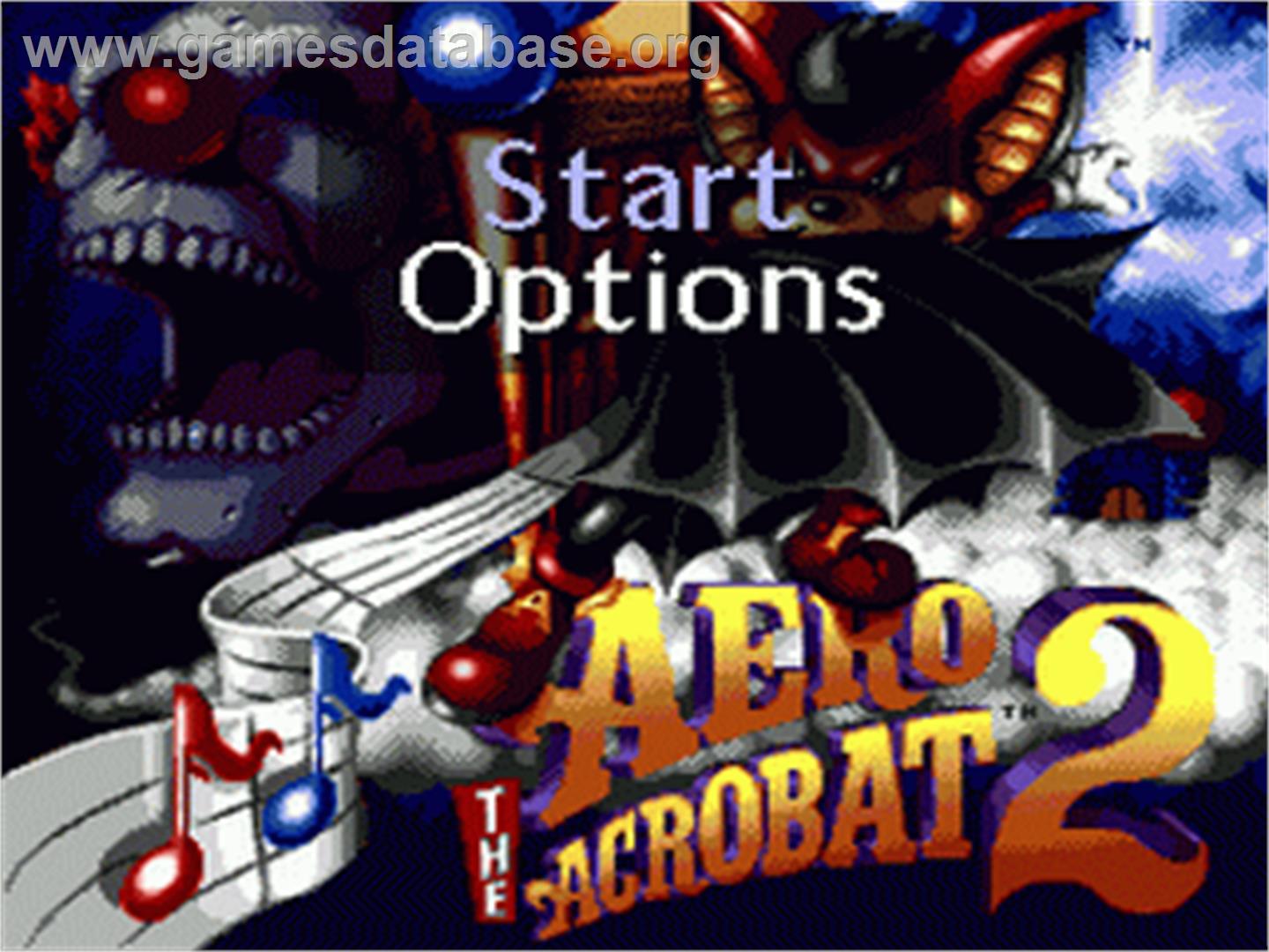 Aero the Acro-Bat 2 - Sega Nomad - Artwork - Title Screen
