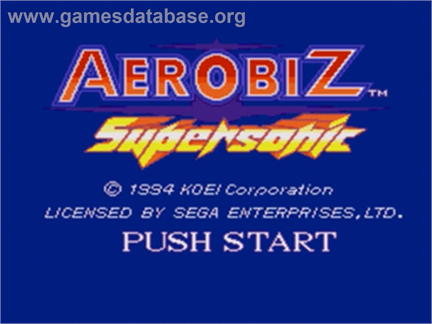 Aerobiz Supersonic - Sega Nomad - Artwork - Title Screen