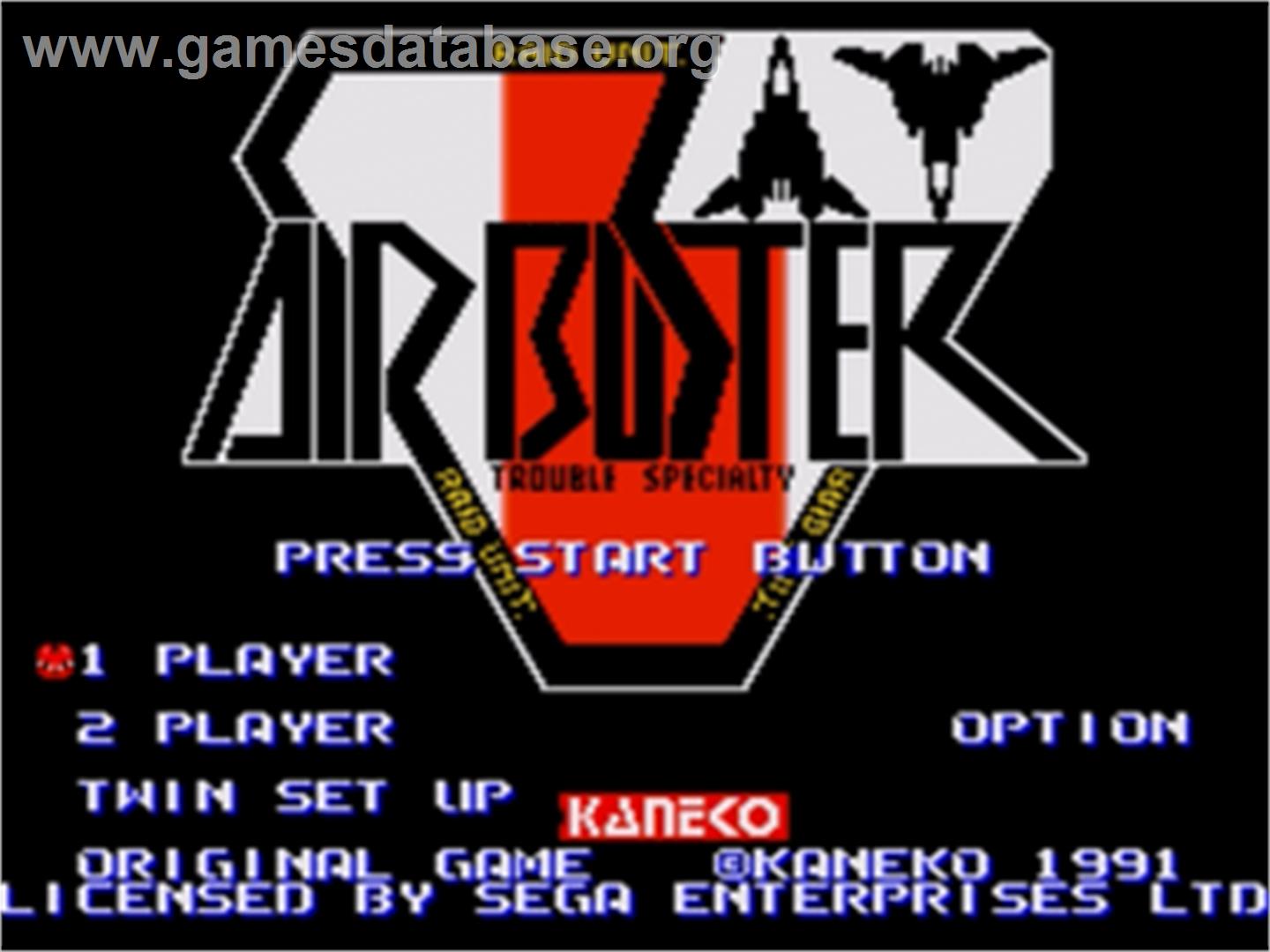 Air Buster - Sega Nomad - Artwork - Title Screen