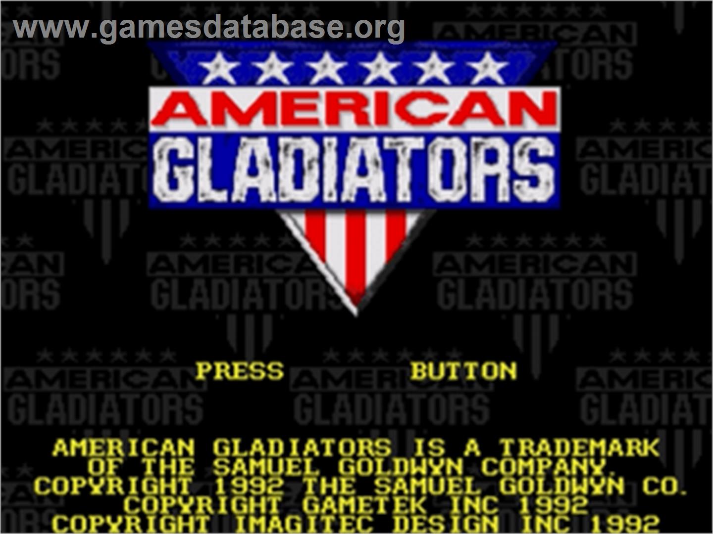 American Gladiators - Sega Nomad - Artwork - Title Screen