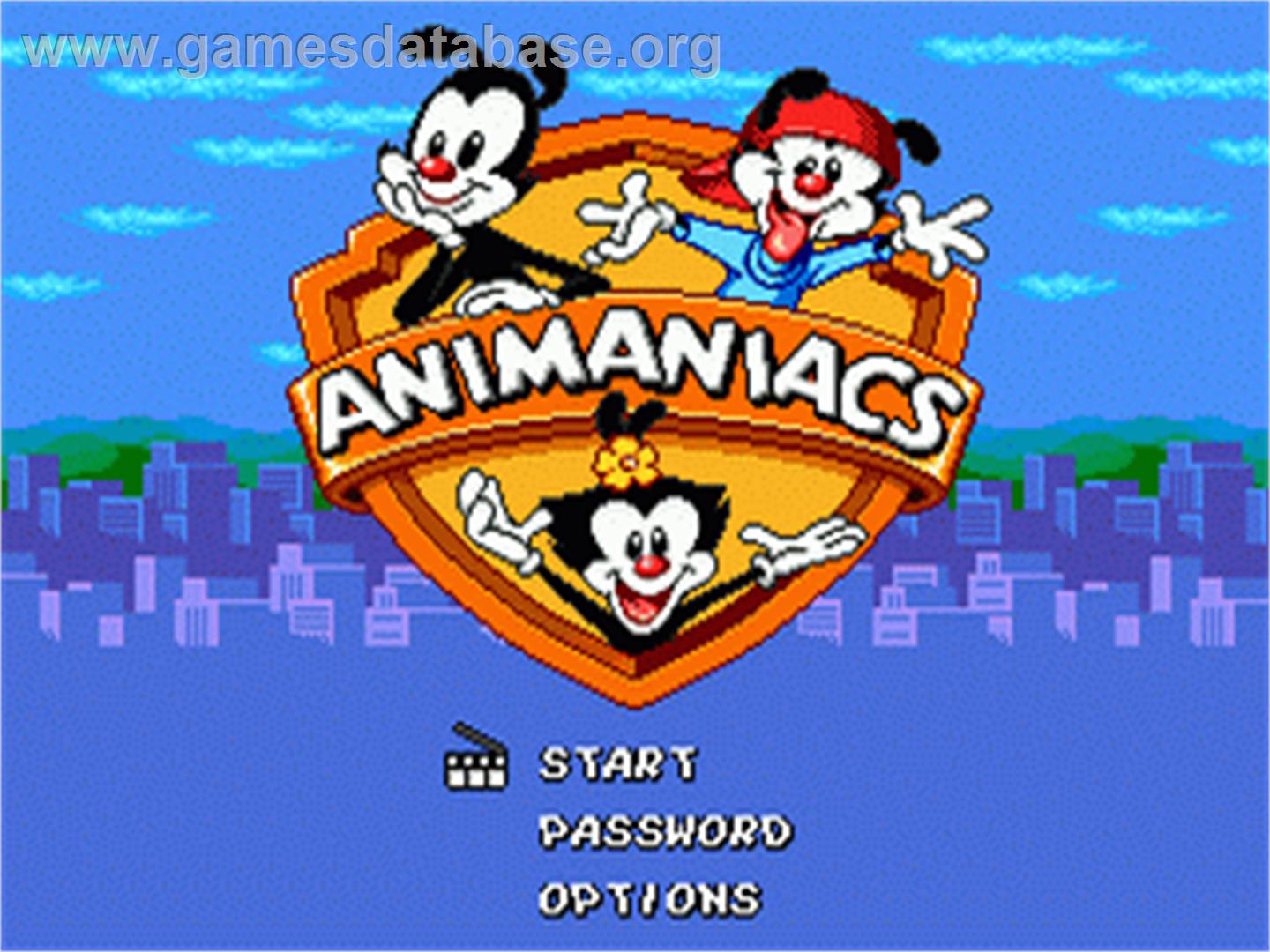 Animaniacs - Sega Nomad - Artwork - Title Screen