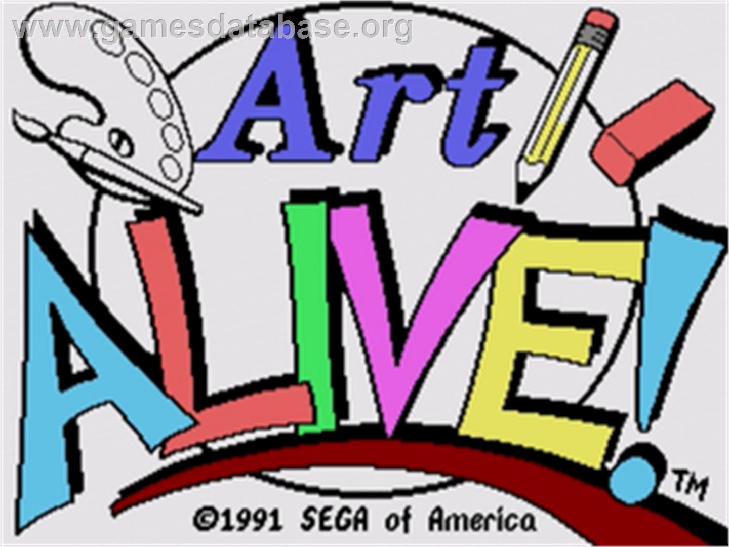 Art Alive - Sega Nomad - Artwork - Title Screen