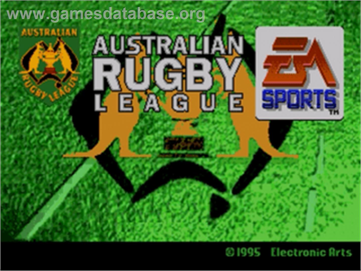 Australian Rugby League - Sega Nomad - Artwork - Title Screen