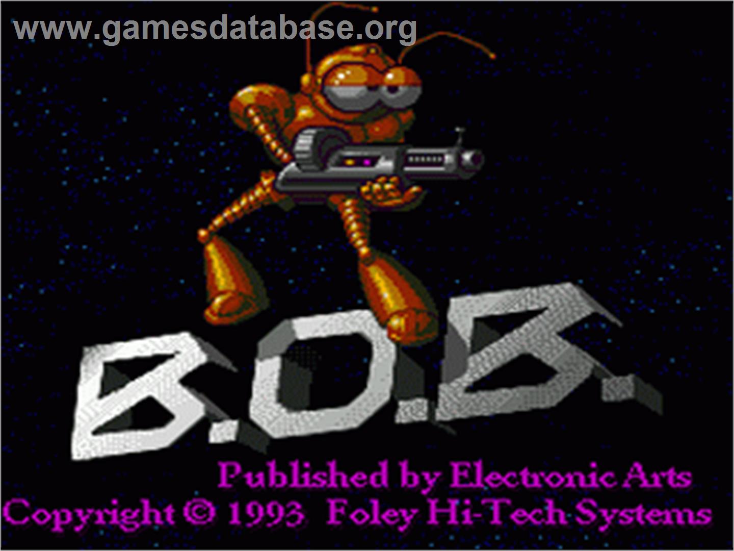 B.O.B. - Sega Nomad - Artwork - Title Screen