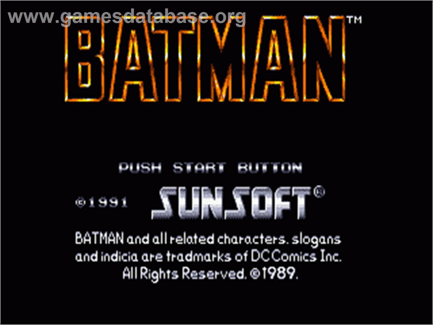 Batman: Return of the Joker - Sega Nomad - Artwork - Title Screen
