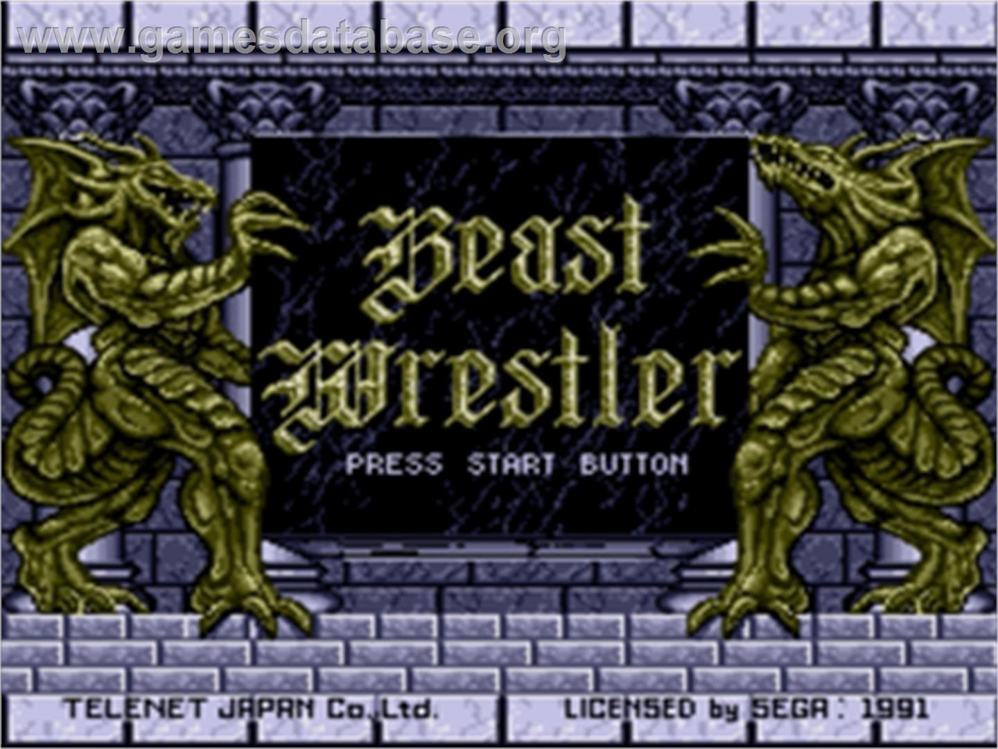 Beast Wrestler - Sega Nomad - Artwork - Title Screen