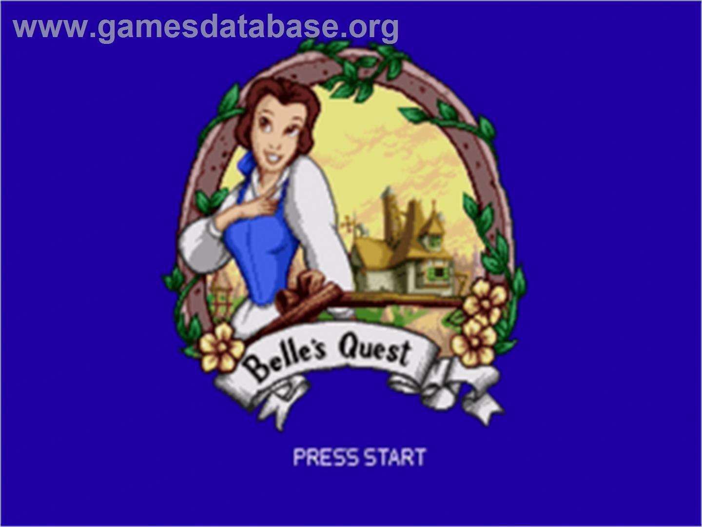 Beauty and the Beast: Belle's Quest - Sega Nomad - Artwork - Title Screen