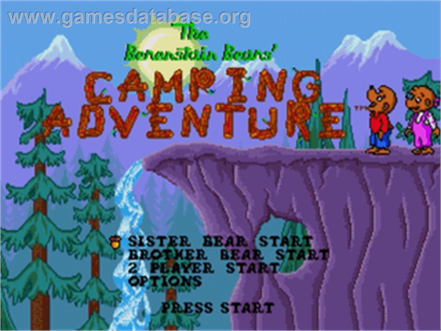 Berenstain Bears' Camping Adventure, The - Sega Nomad - Artwork - Title Screen