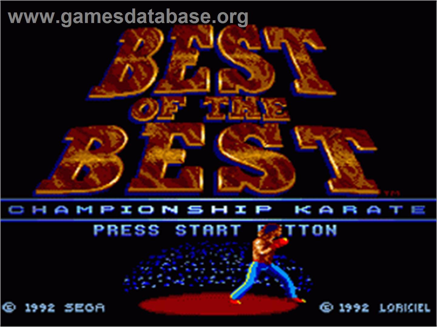 Best of the Best Championship Karate - Sega Nomad - Artwork - Title Screen