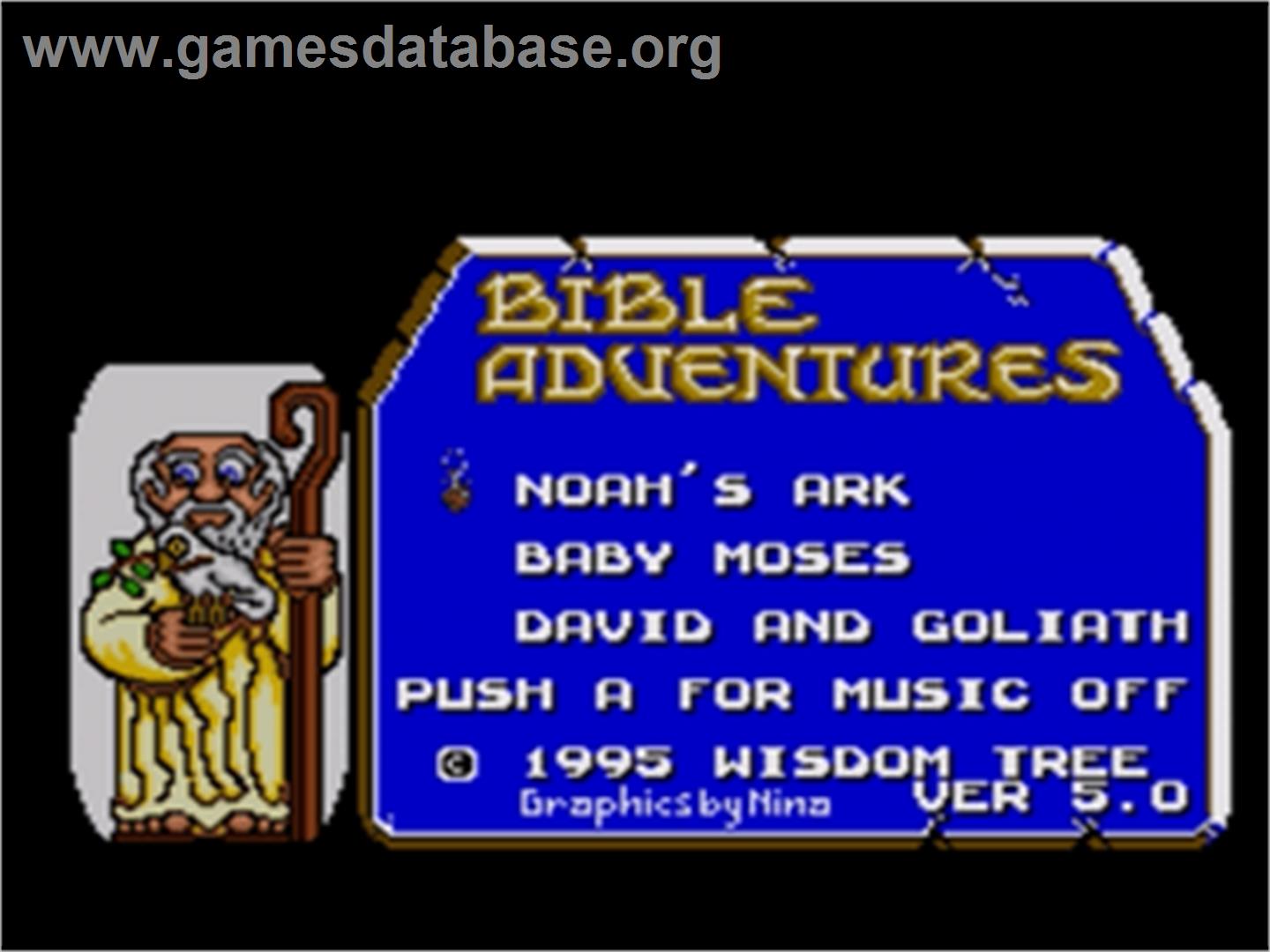 Bible Adventures - Sega Nomad - Artwork - Title Screen