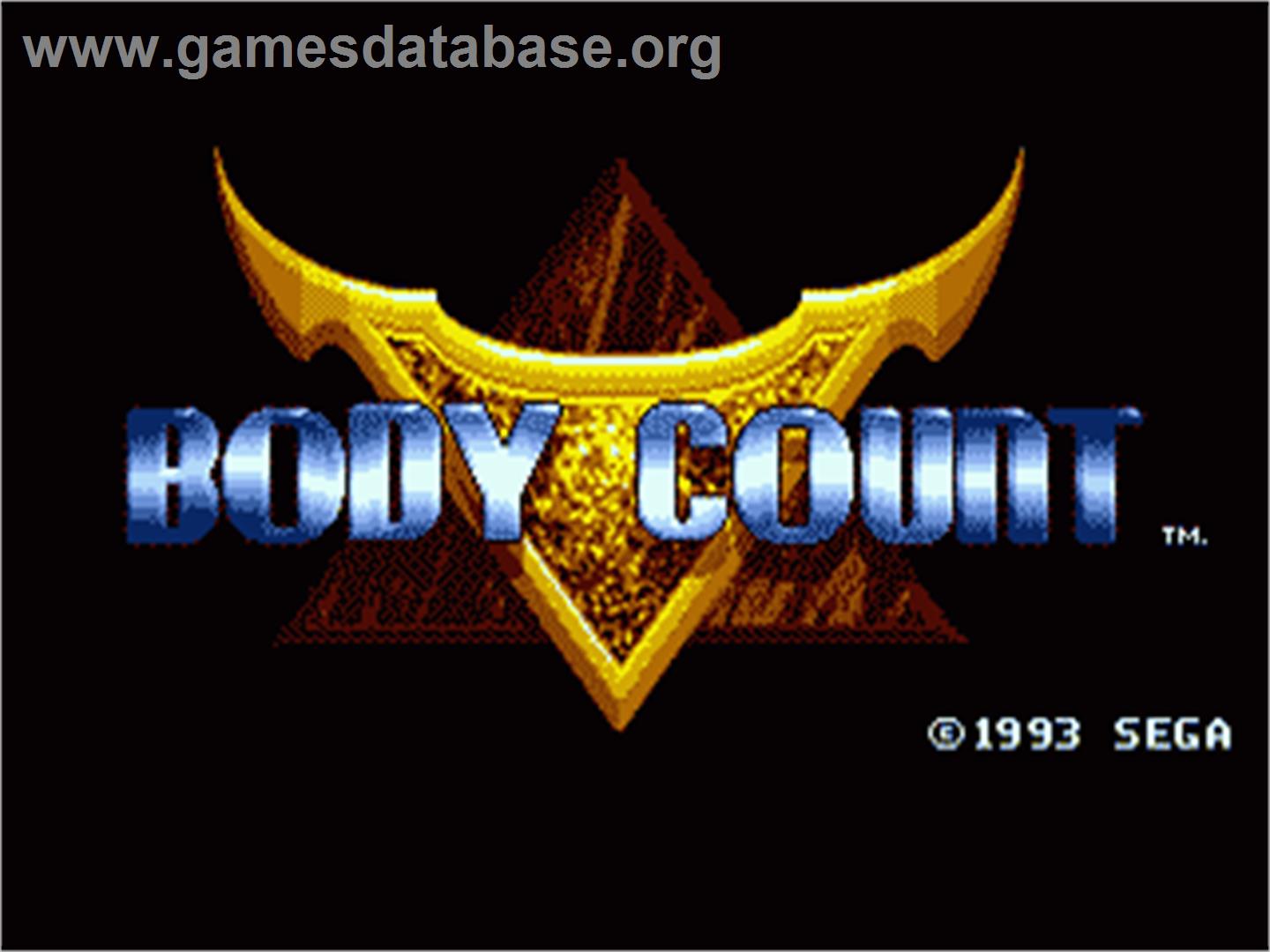 Body Count - Sega Nomad - Artwork - Title Screen