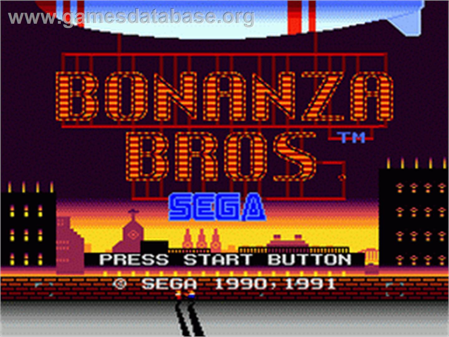 Bonanza Bros. - Sega Nomad - Artwork - Title Screen