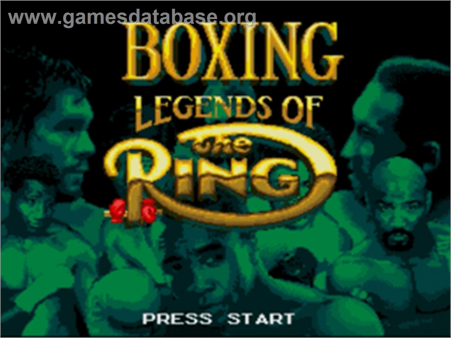 Boxing Legends of the Ring - Sega Nomad - Artwork - Title Screen