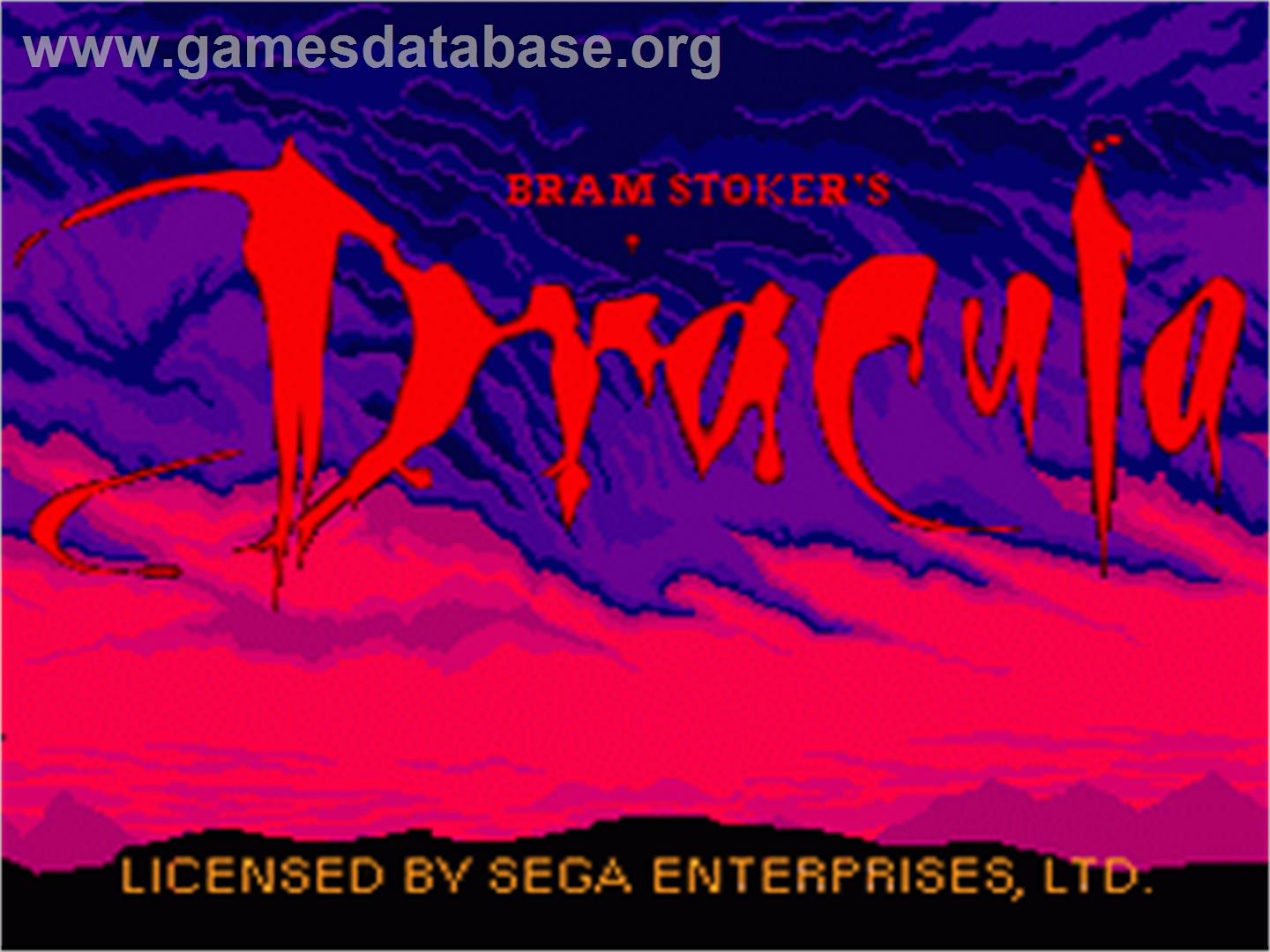 Bram Stoker's Dracula - Sega Nomad - Artwork - Title Screen