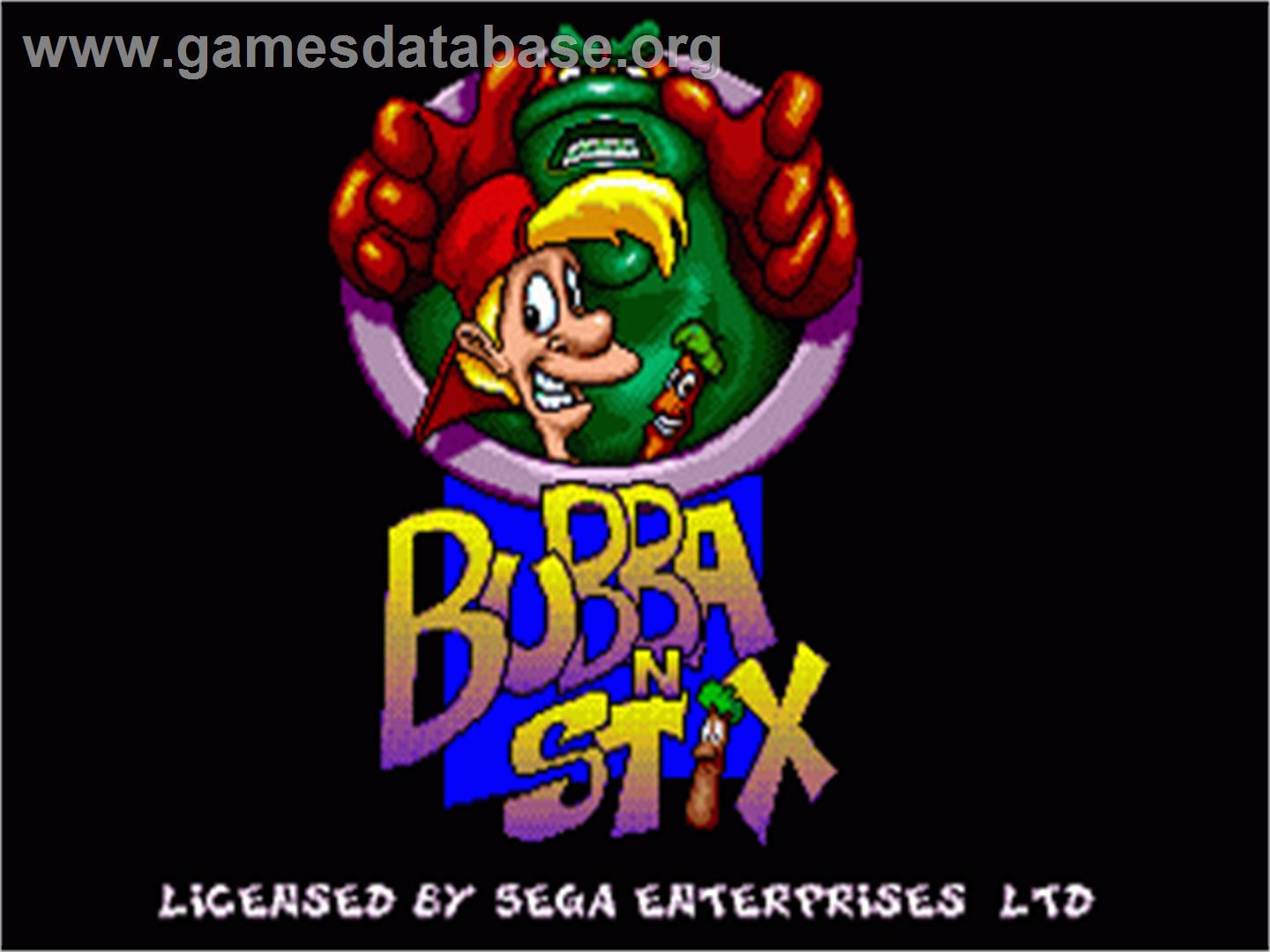 Bubba 'n' Stix - Sega Nomad - Artwork - Title Screen