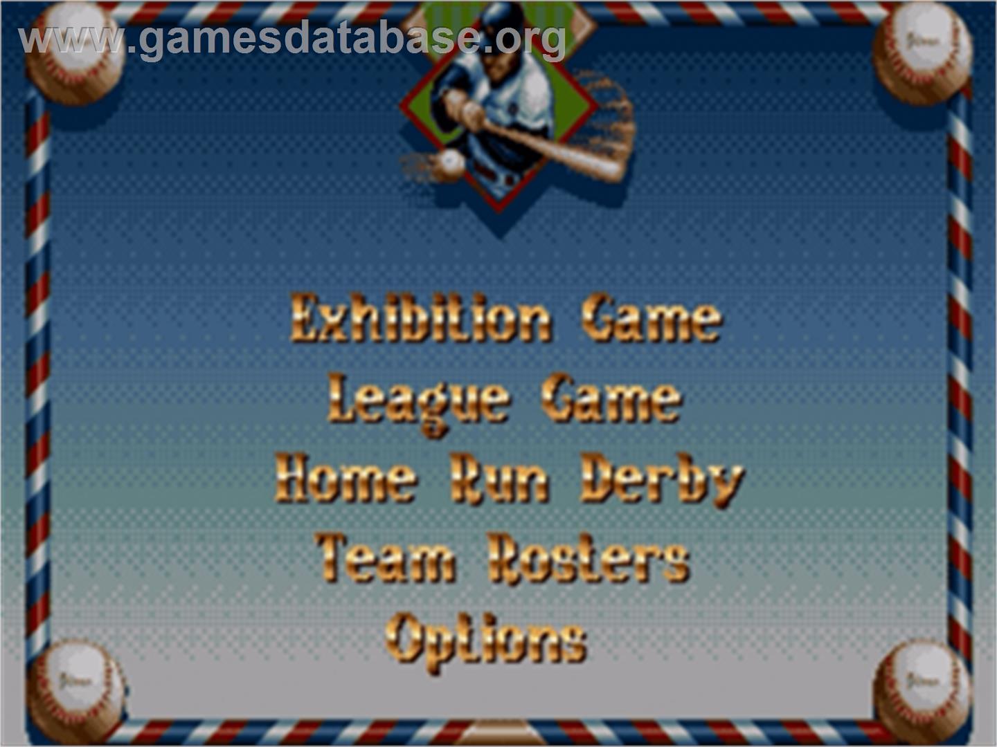 Cal Ripken Jr. Baseball - Sega Nomad - Artwork - Title Screen