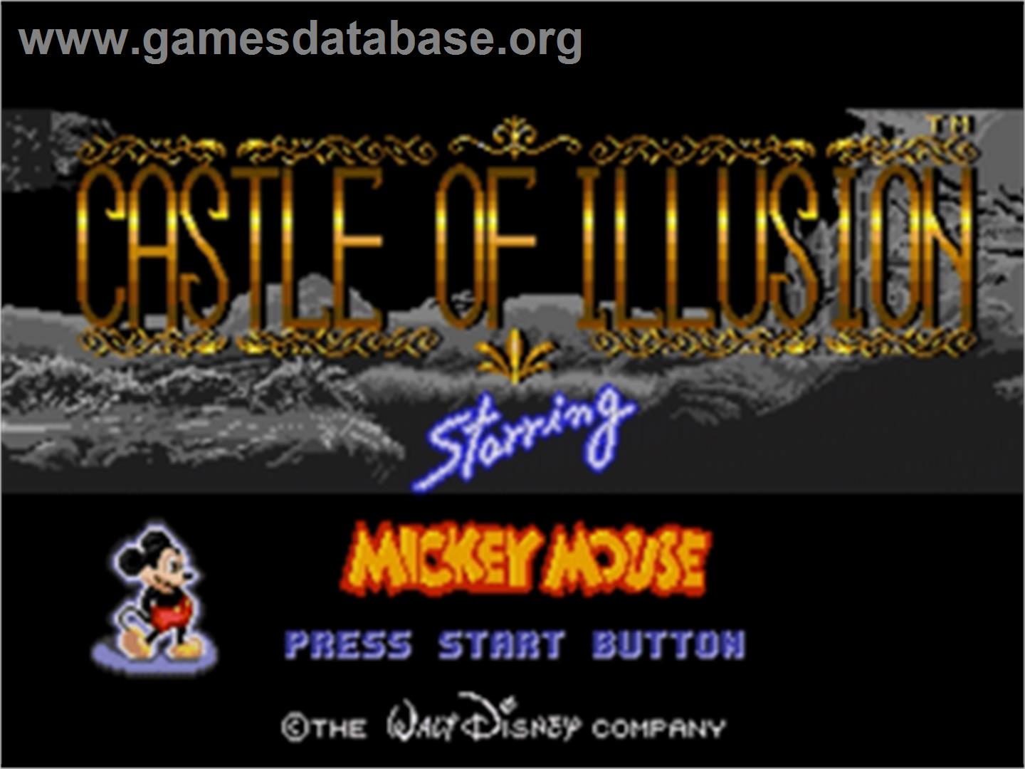 Castle of Illusion starring Mickey Mouse - Sega Nomad - Artwork - Title Screen