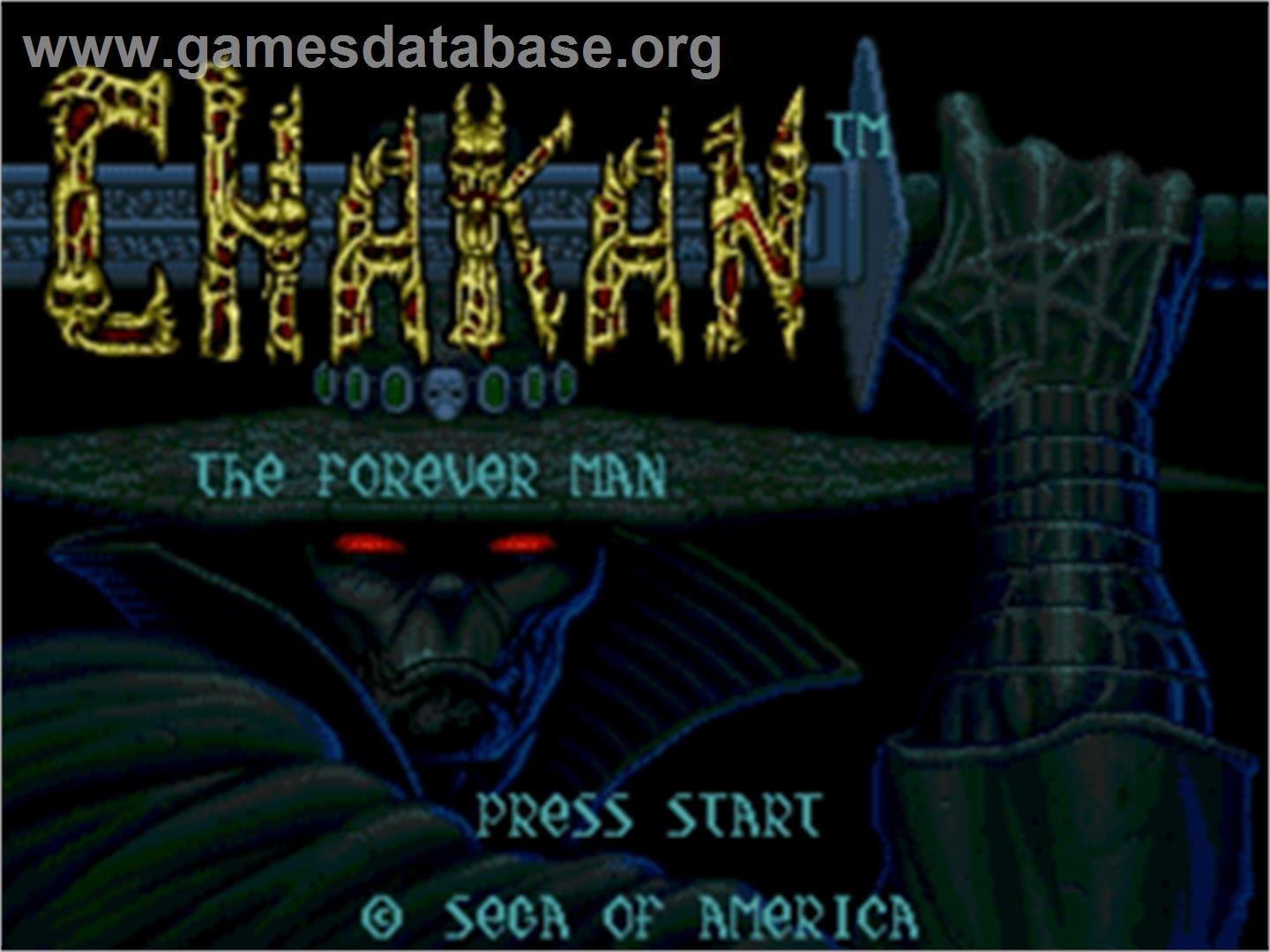 Chakan - Sega Nomad - Artwork - Title Screen