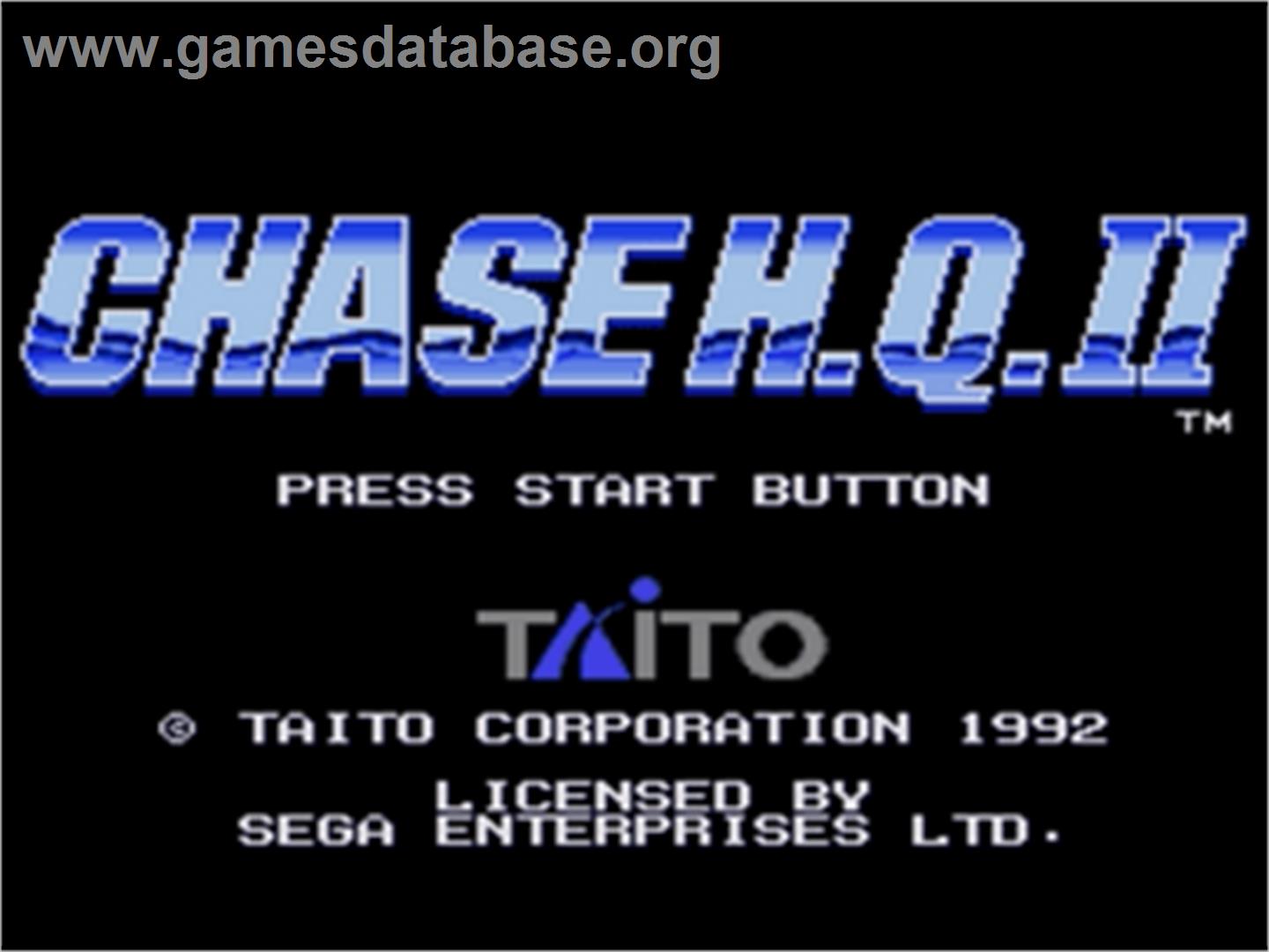 Chase H.Q. 2 - Sega Nomad - Artwork - Title Screen