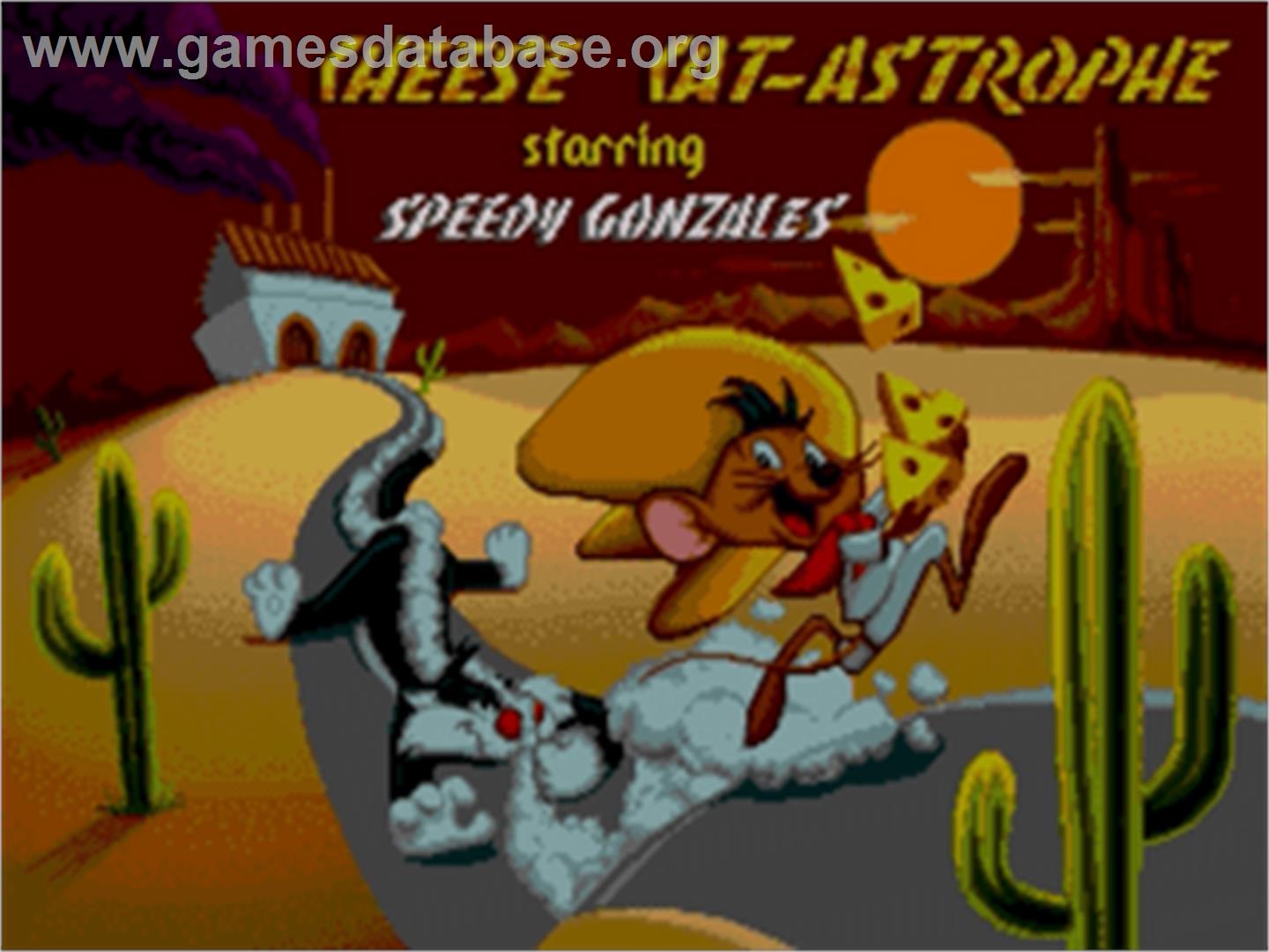 Cheese Cat-Astrophe starring Speedy Gonzales - Sega Nomad - Artwork - Title Screen