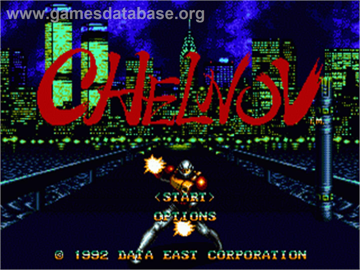 Chelnov - Sega Nomad - Artwork - Title Screen