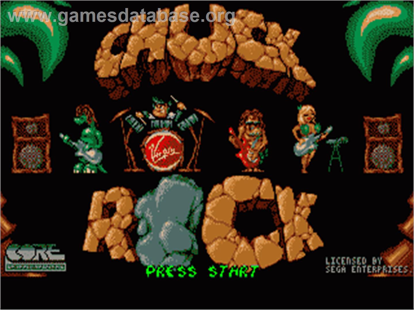 Chuck Rock - Sega Nomad - Artwork - Title Screen
