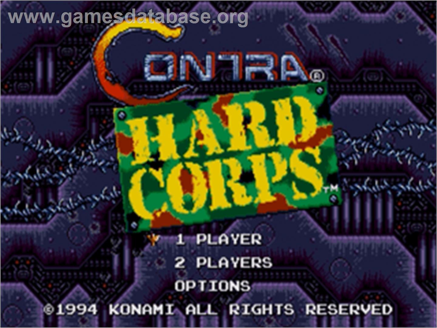 Contra Hard Corps - Sega Nomad - Artwork - Title Screen