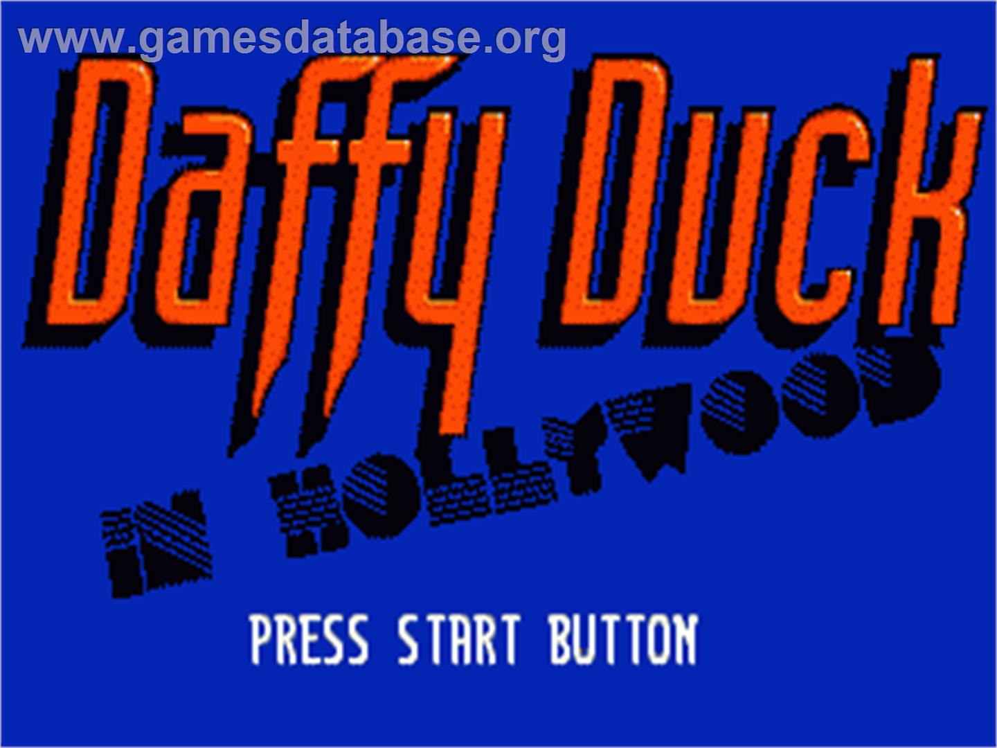 Daffy Duck in Hollywood - Sega Nomad - Artwork - Title Screen