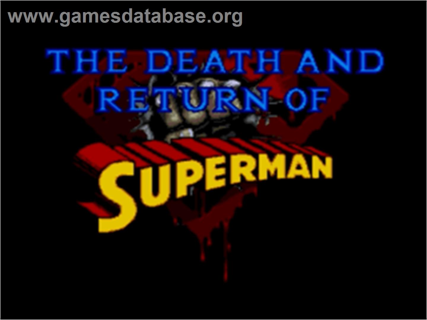 Death and Return of Superman, The - Sega Nomad - Artwork - Title Screen