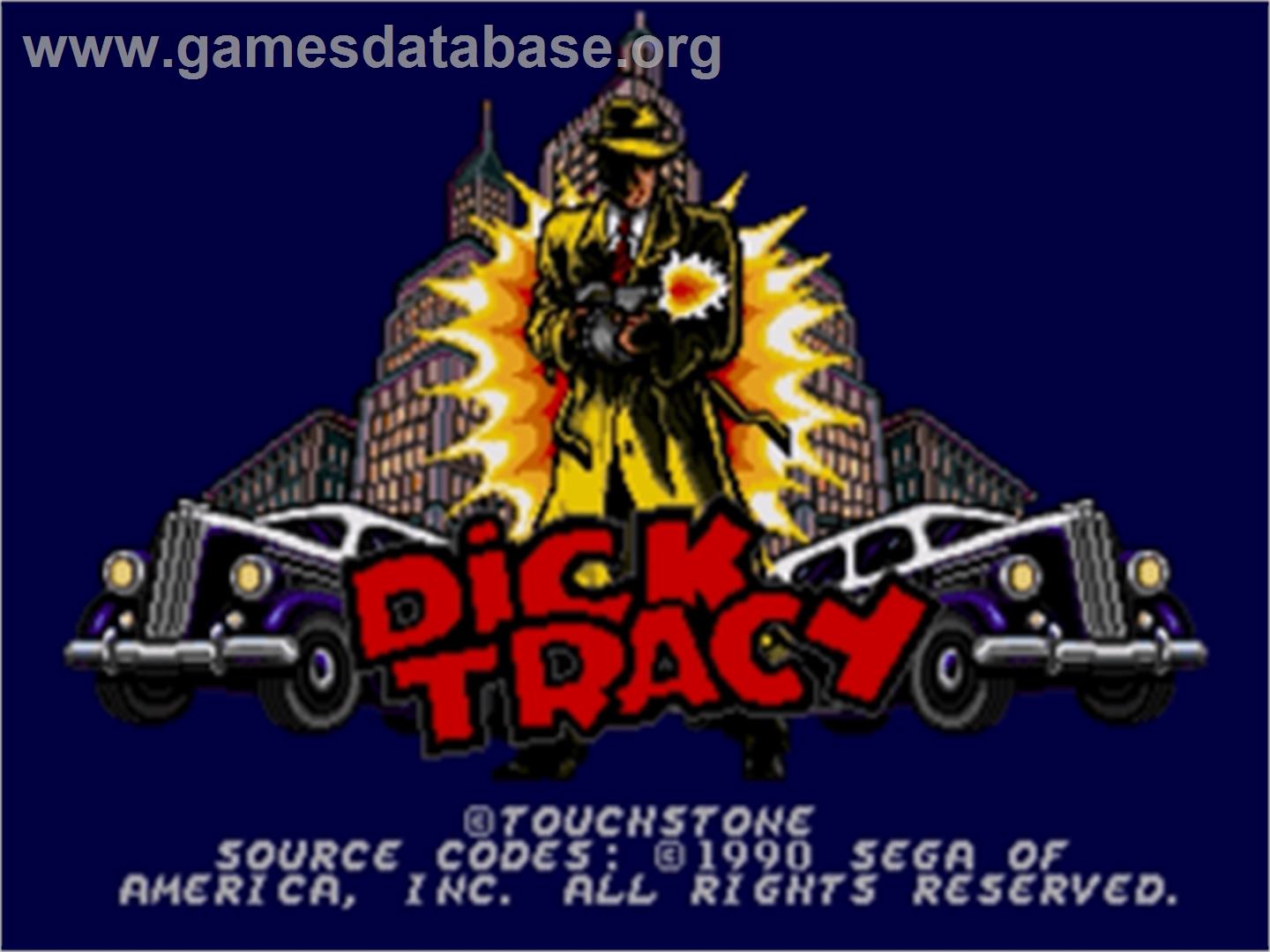 Dick Tracy - Sega Nomad - Artwork - Title Screen