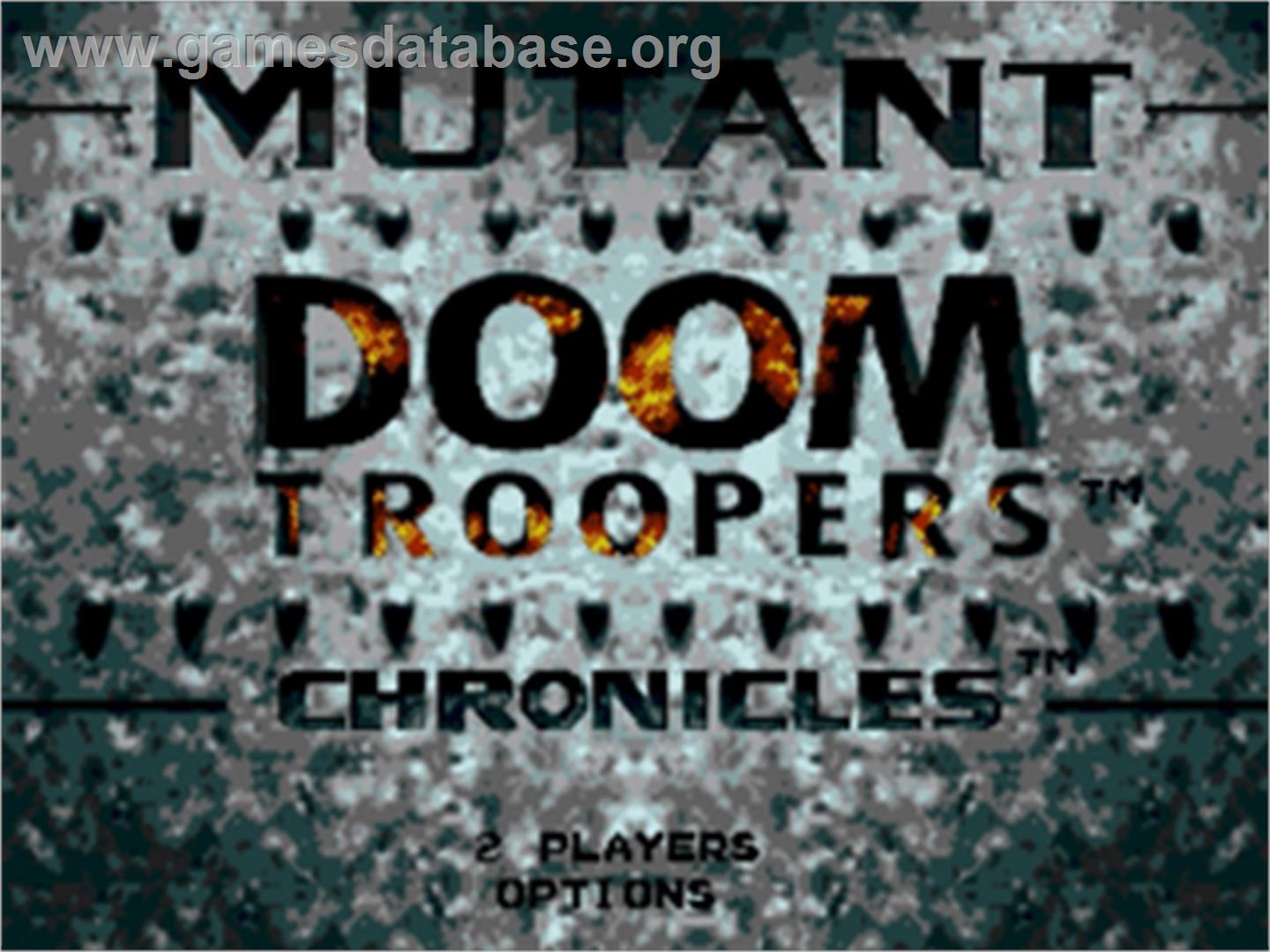 Doom Troopers: Mutant Chronicles - Sega Nomad - Artwork - Title Screen