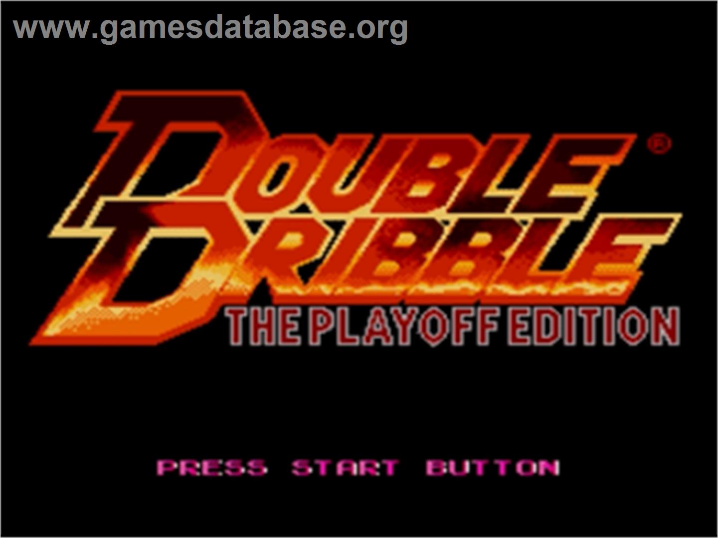 Double Dribble: The Playoff Edition - Sega Nomad - Artwork - Title Screen