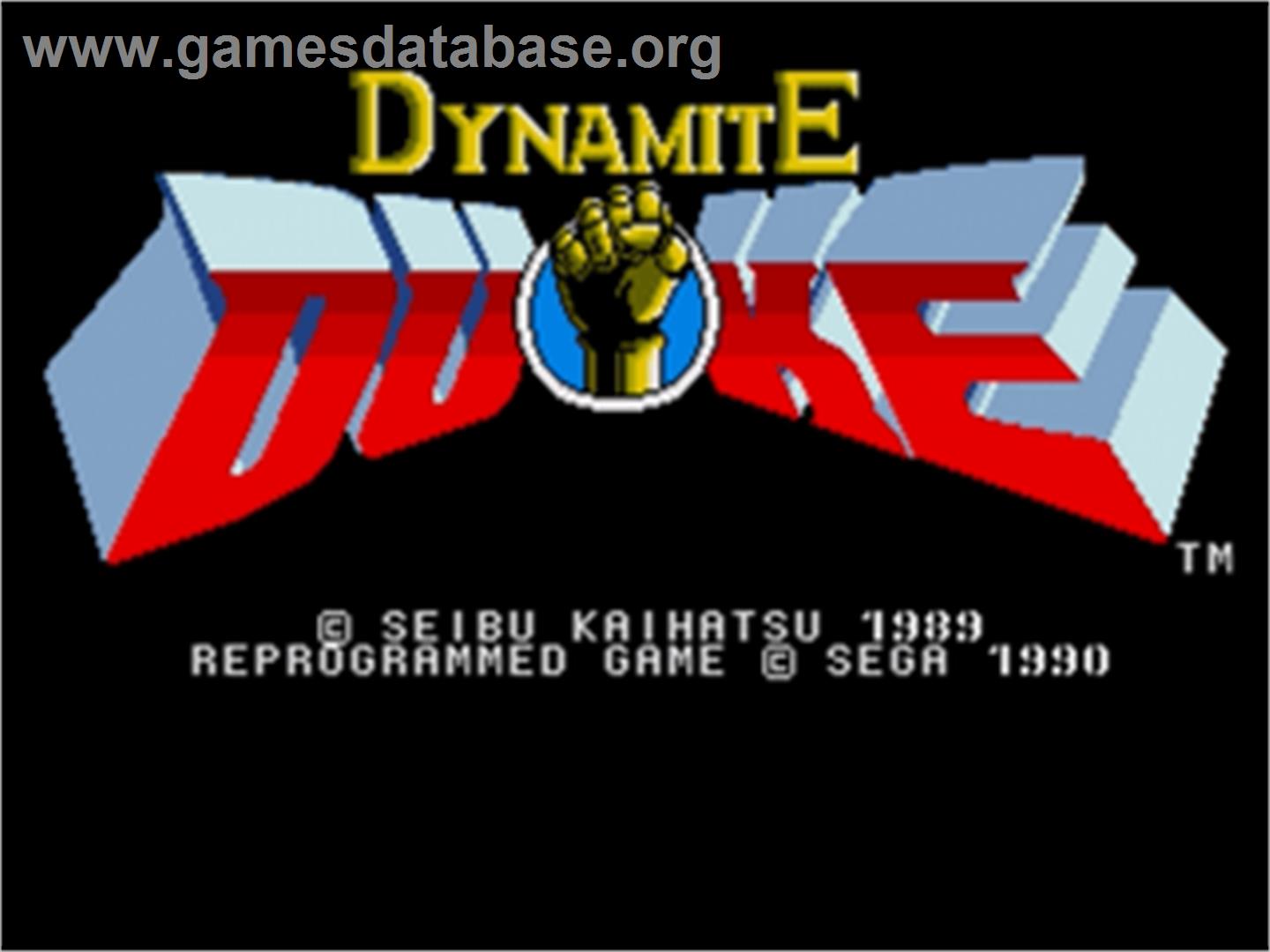 Dynamite Duke - Sega Nomad - Artwork - Title Screen