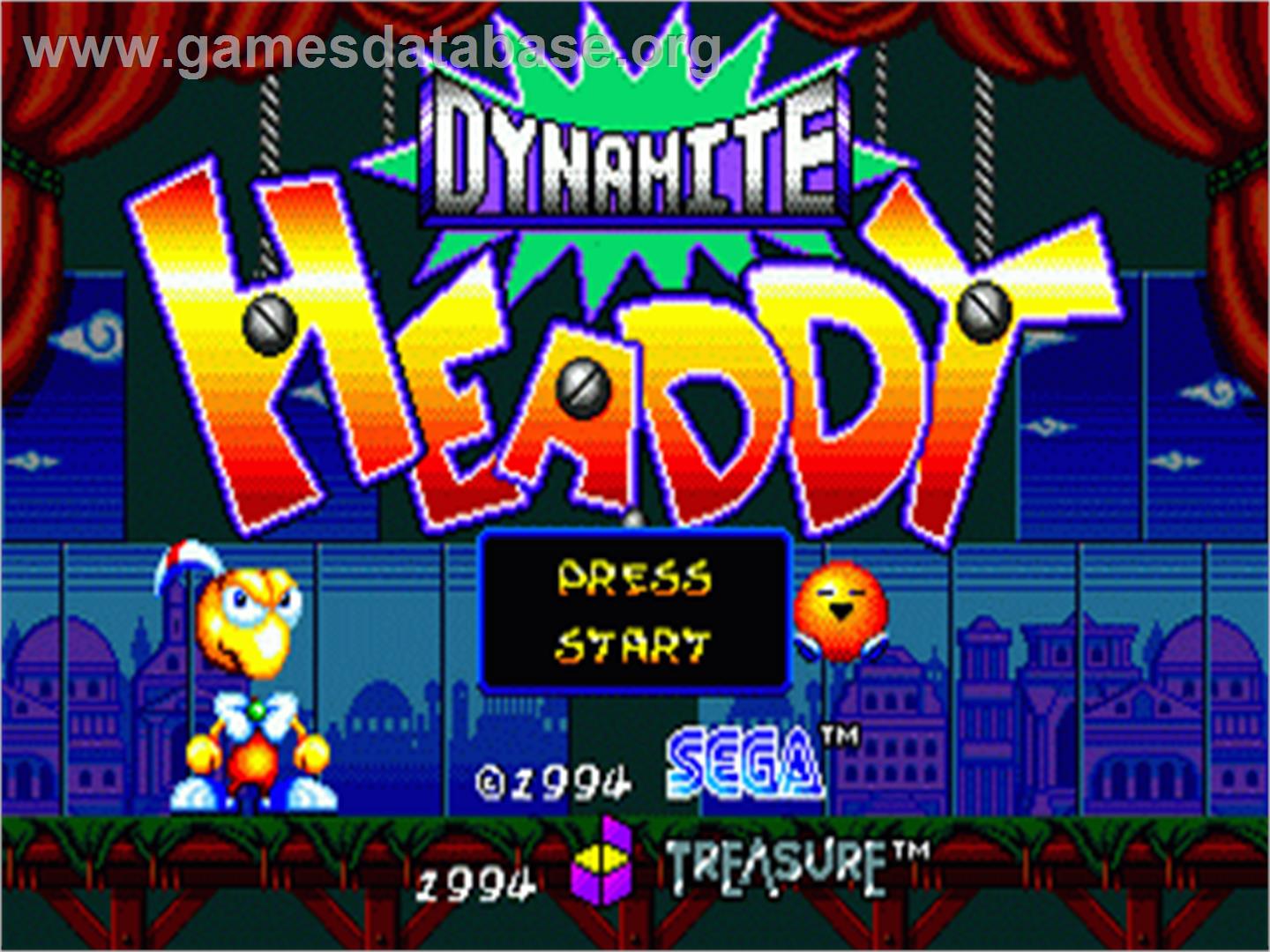 Dynamite Headdy - Sega Nomad - Artwork - Title Screen