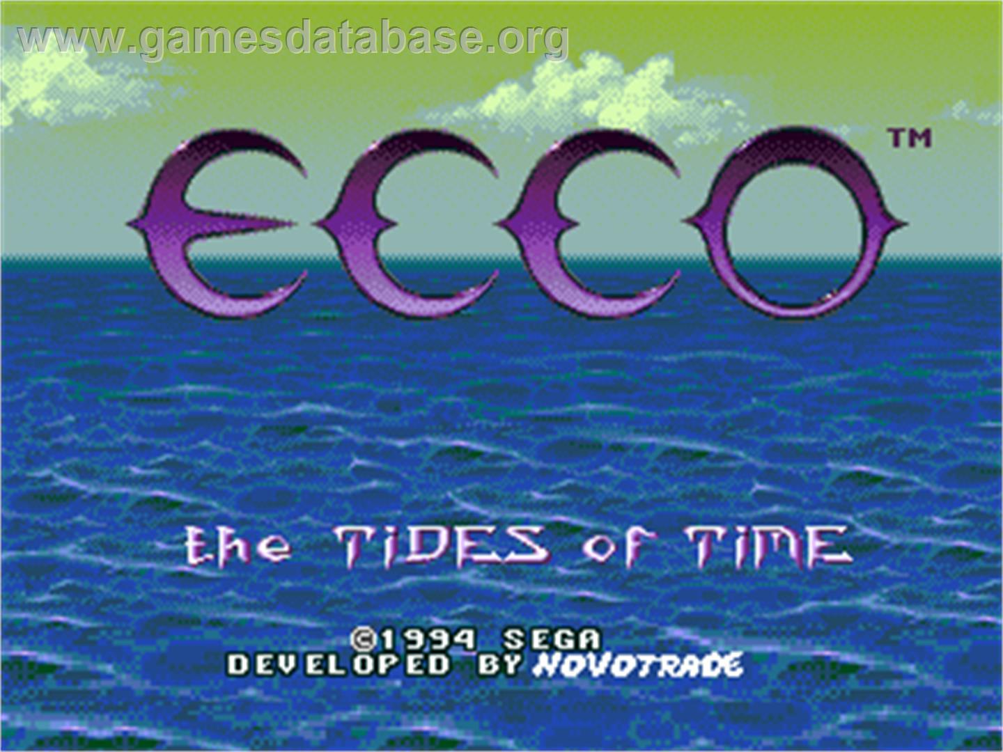 Ecco 2: The Tides of Time - Sega Nomad - Artwork - Title Screen