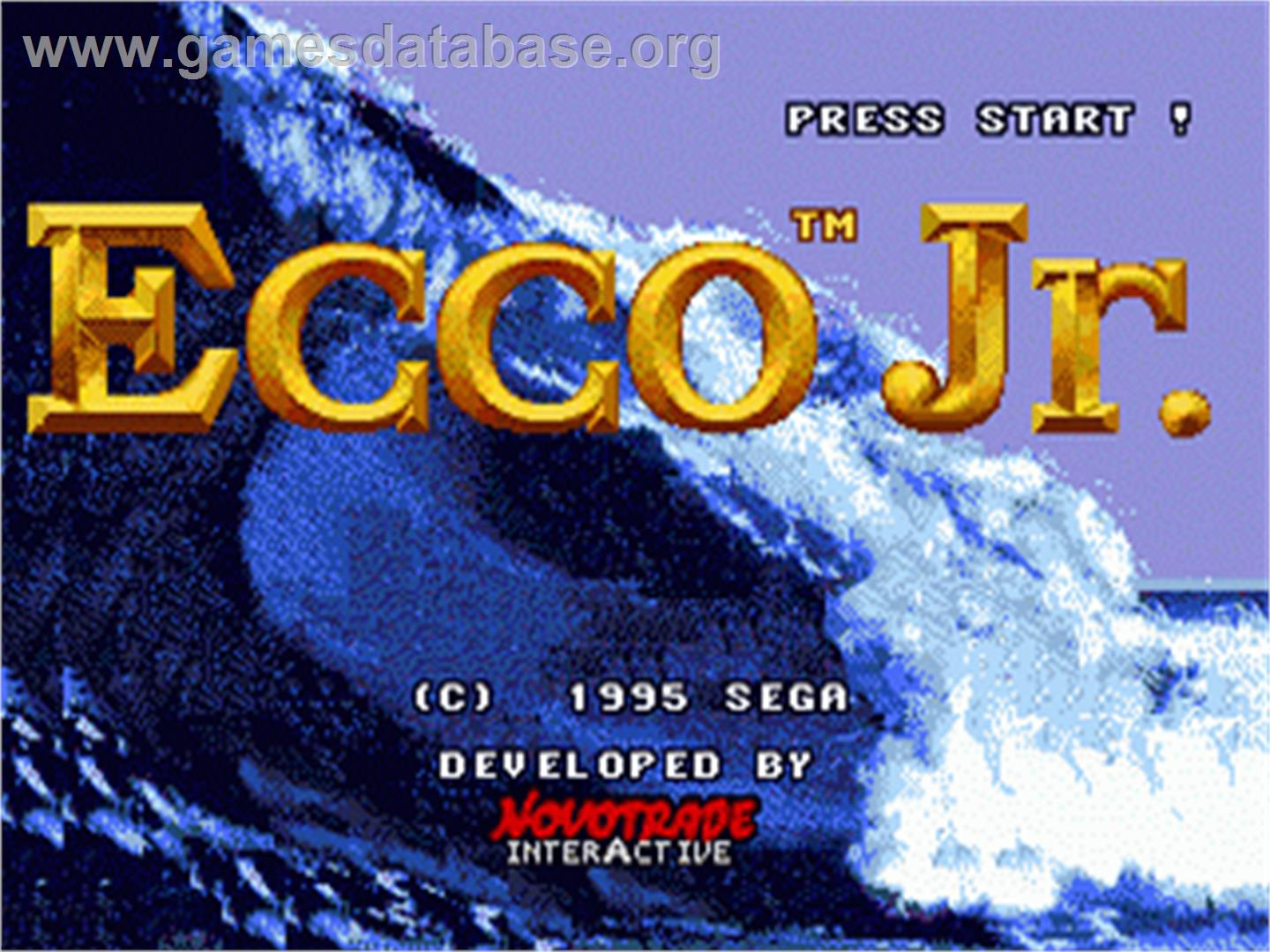 Ecco Jr. - Sega Nomad - Artwork - Title Screen