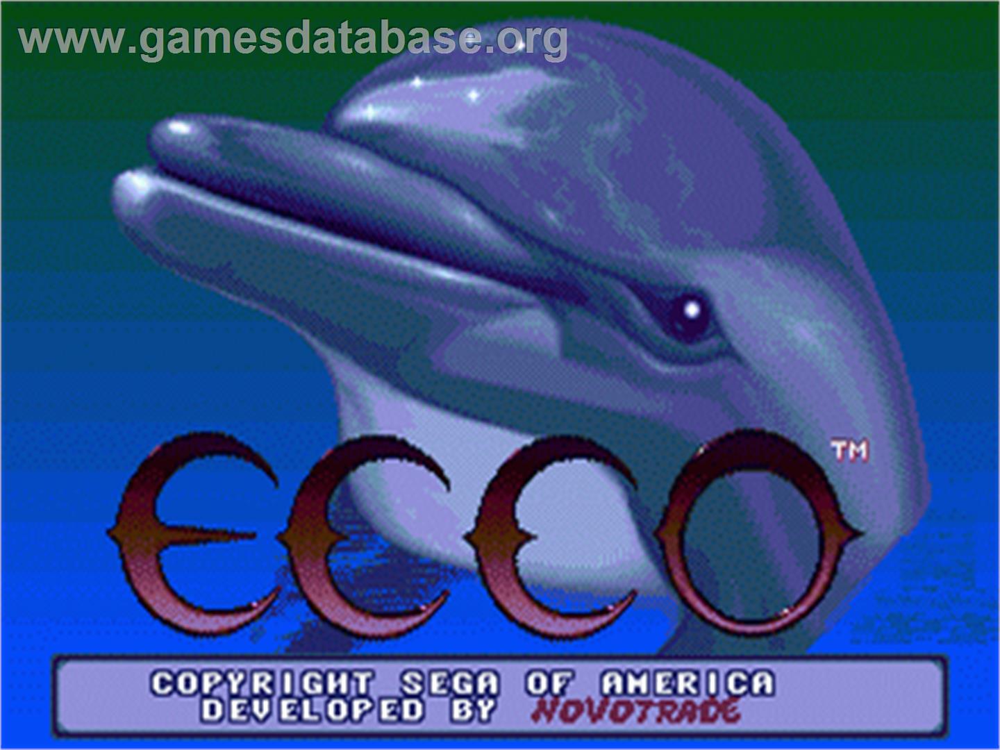 Ecco the Dolphin - Sega Nomad - Artwork - Title Screen