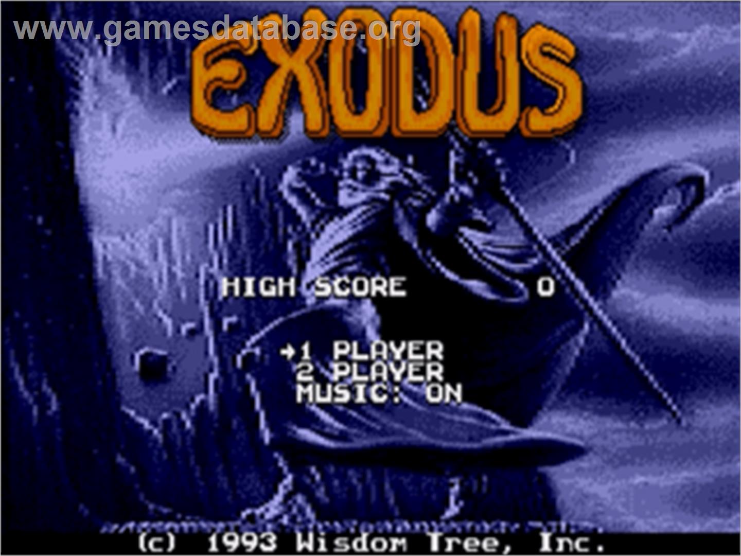 Exodus: Journey to the Promised Land - Sega Nomad - Artwork - Title Screen