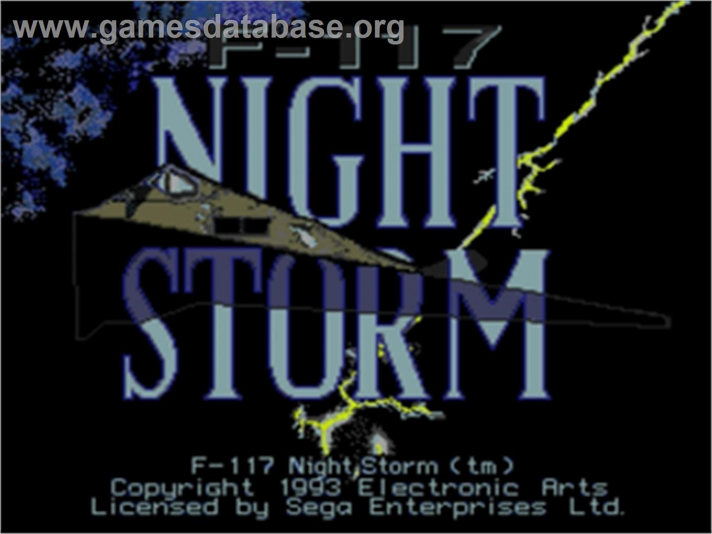 F-117 Night Storm - Sega Nomad - Artwork - Title Screen