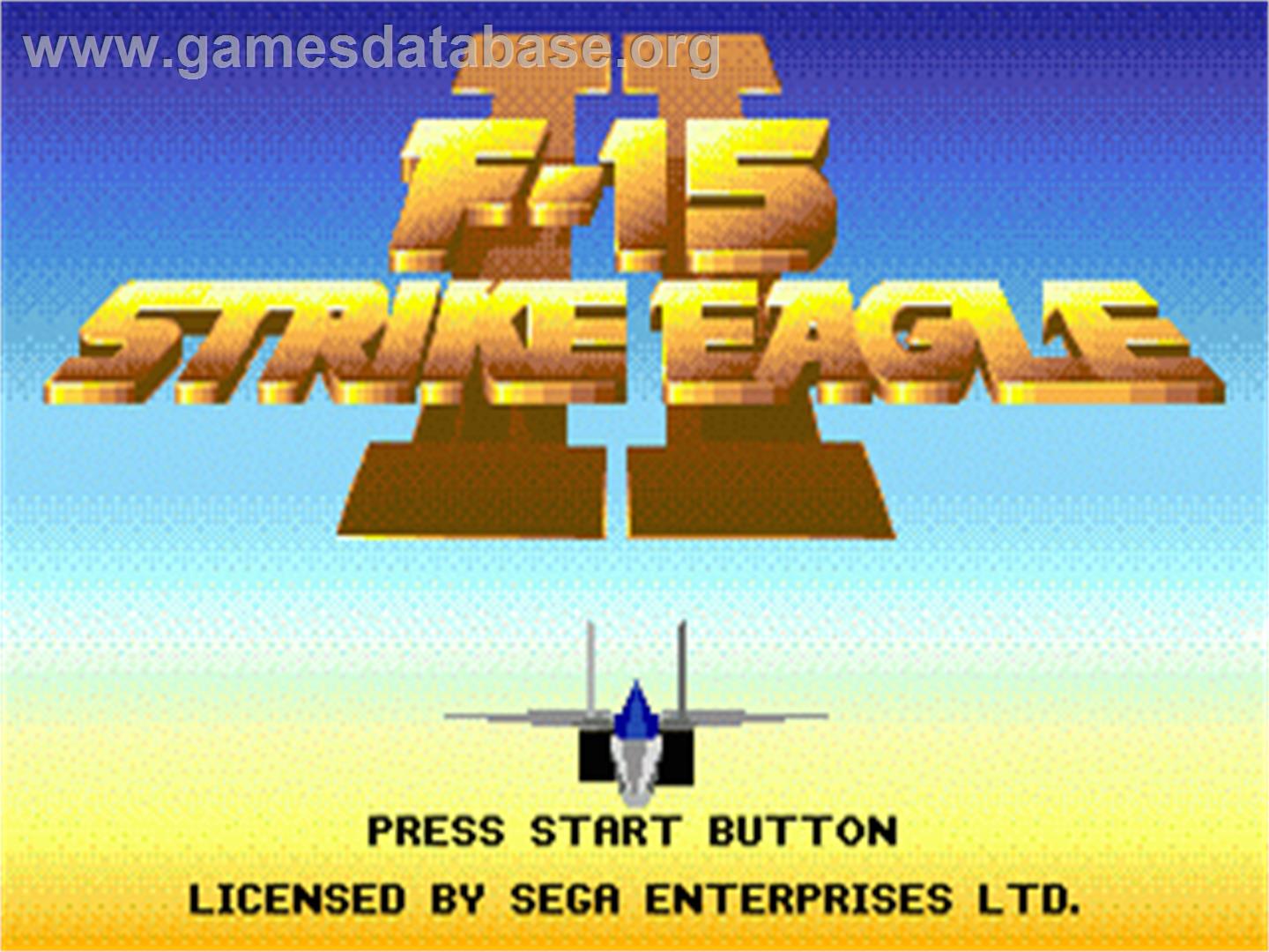F-15 Strike Eagle II - Sega Nomad - Artwork - Title Screen