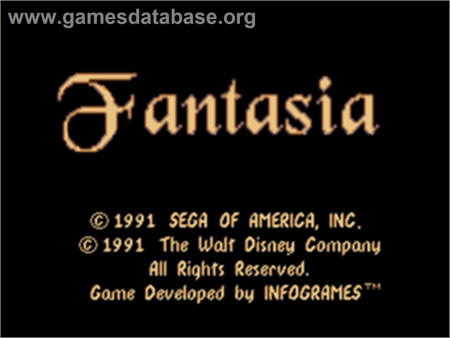 Fantasia - Sega Nomad - Artwork - Title Screen