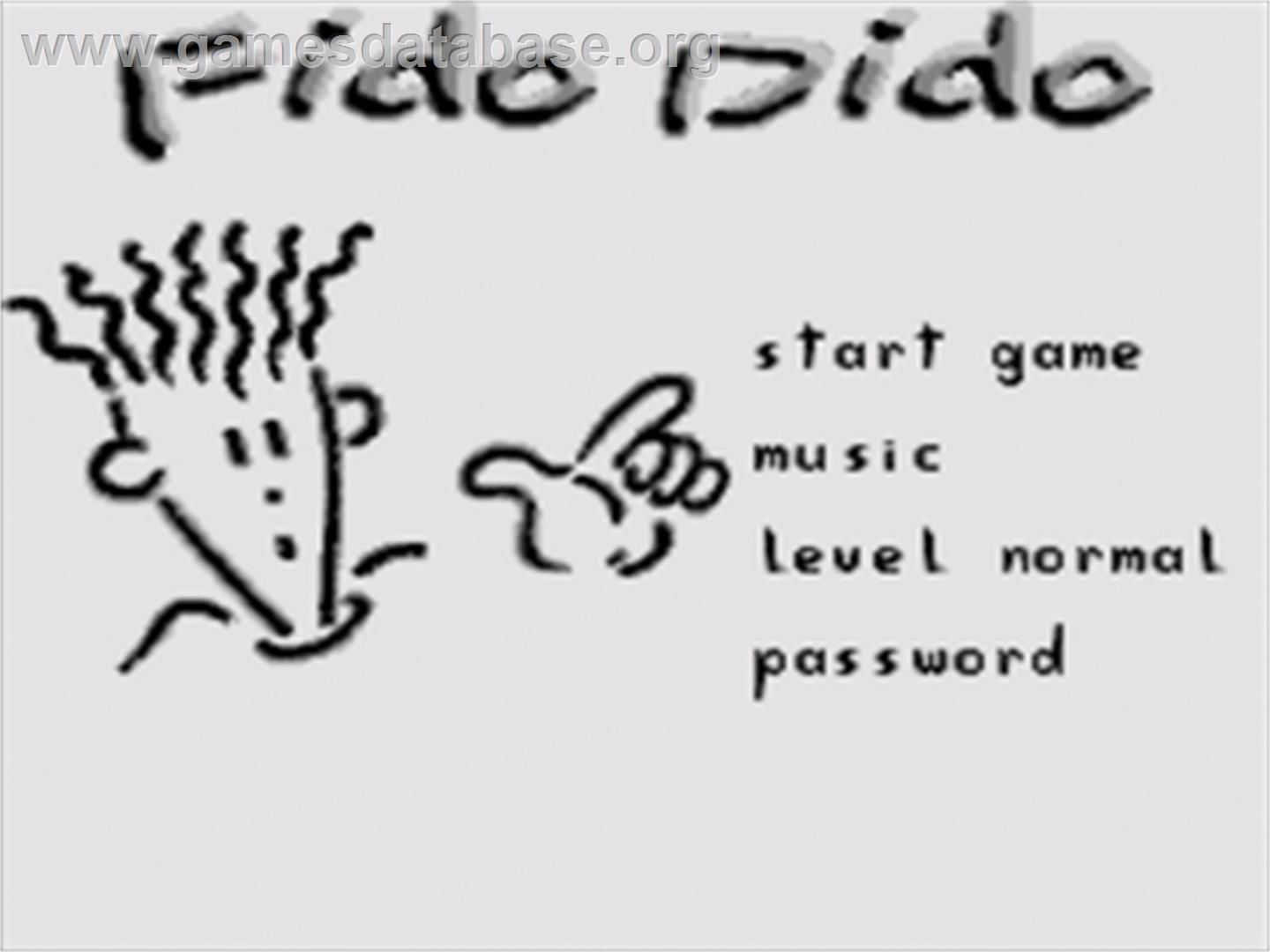 Fido Dido - Sega Nomad - Artwork - Title Screen
